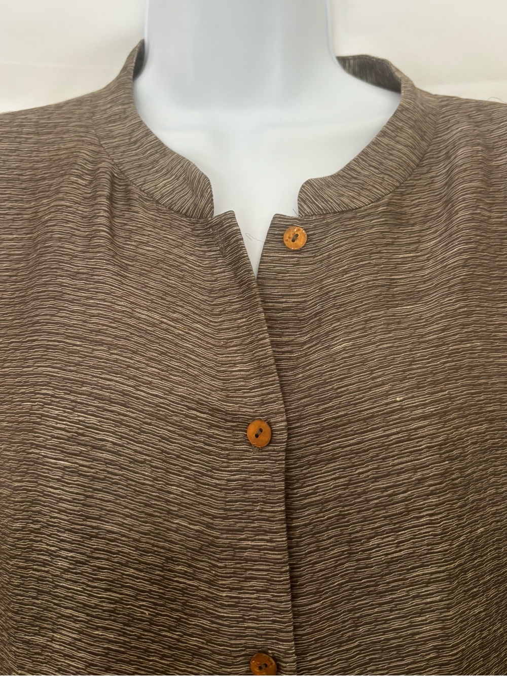 Eileen Fisher Linen Silk Mandarin Collar Long Duster Jacket 2X - Picture 4 of 7